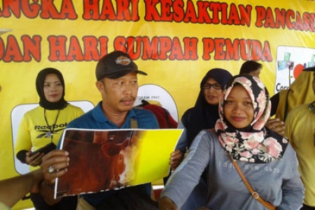 Ikut Senam Sehat 2019 HUT Golkar Bantul  2 Warga Raih Sapi dan Motor 