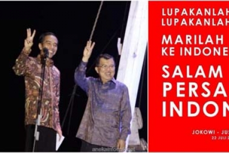 Lupakan nomor 1 dan 2 mari kembali ke persatuan Indonesia