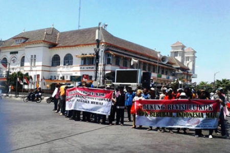 Aksi Mendukung Revisi UU KPK Di Jogja Marak