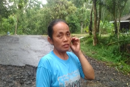 Maryanti  Semoyo Miris Lihat  Dengan Mata Kepala Sendiri Sering Terjadi Kecelakaan Di Depan Rumahnya 