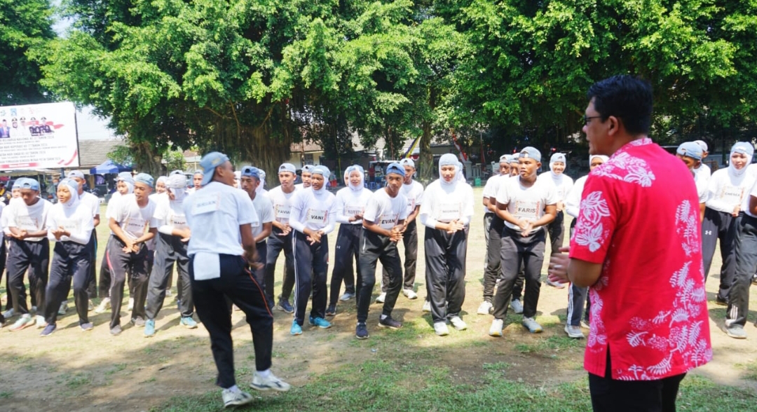 Latihan Paskibraka Kabupaten Sleman Untuk HUT RI 2024