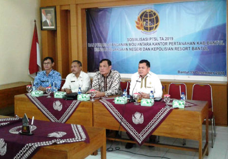 Tahun 2018  BPN, Kejaksaan & Polres Bantul Teken MoU Agar Sengketa Di Masa Mendatang Tak Terjadi 