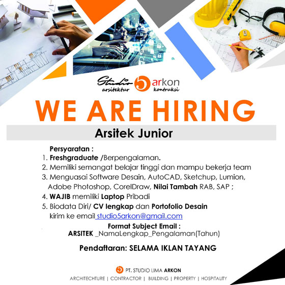 Lowongan Kerja Arsitek Junior