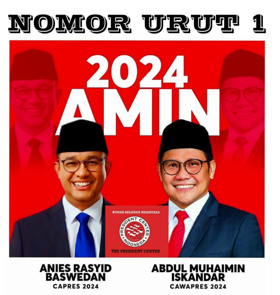 Capres Nomor 1 Anies Baswedan Muhamin Iskandar Selalu Riang