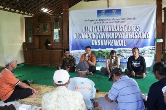 Wabup Sleman Beri Arahan Dalam Pelatihan Irigasi Tetes Poktan Karya Bersama