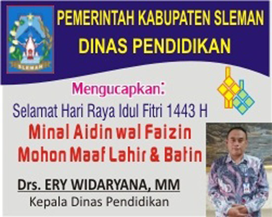 Drs. Ery Widaryana SE.MM Kadinas Pendidikan Sleman Minal Aidzin Walfaidin 