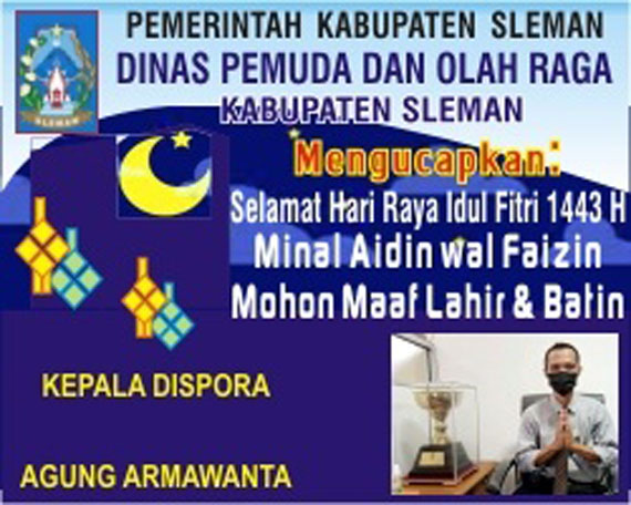 Agung Armawanto Dispo Sleman Ucapkan Minal Aidzin Walfaidin