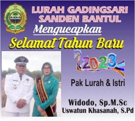 Widodo Lurah  Gadingsari Sanden Bantul Mengucapkan Selamat  Tahun Baru 2023