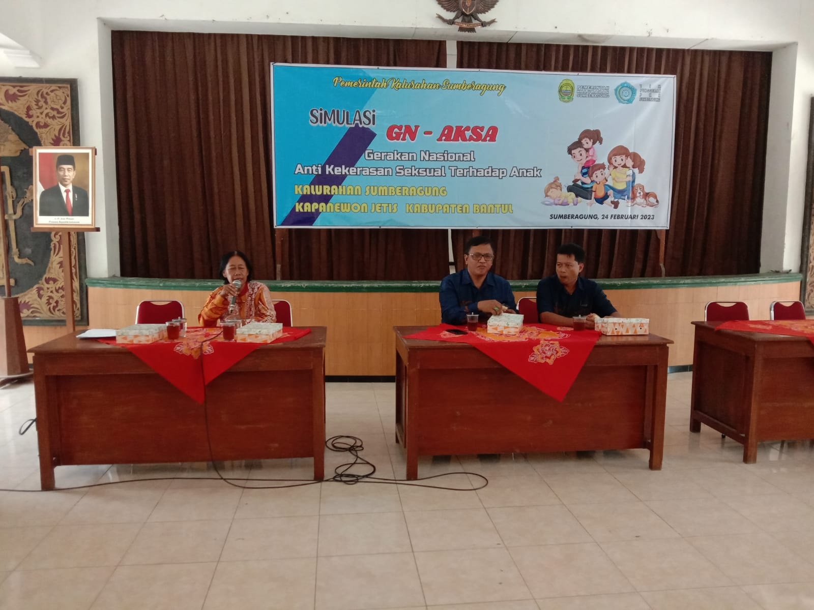 Sumberagung Jetis Bantul Gelar Simulasi  Gerakan Nasional Anti Kekerasan Seksual  Terhadap Anak