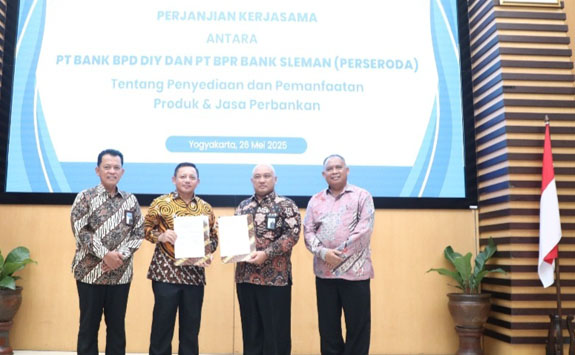 Bank BPD DIY dengan Bank Sleman Lakukan Perjanjian Kerjasama. Untuk Tingkatkan Ekonomi Daerah