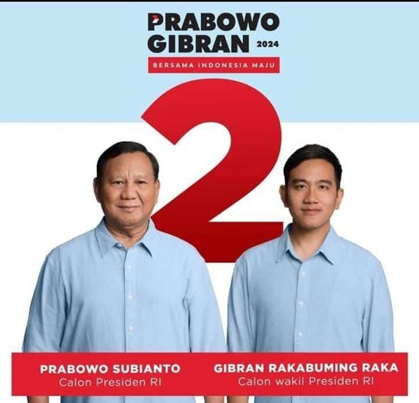 Capres No 2 Prabowo Subianto- Gibran Rakabuming Raka 
