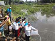 BUPATI BANTUL TEBAR IKAN DI EMBUNG…