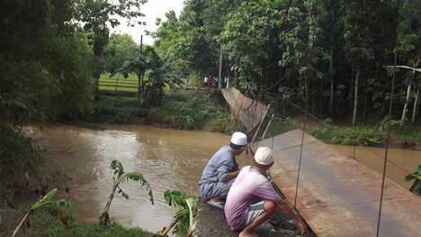 Sungai Oyo Meluap, Jembatan Gantung Jeruklegi Nglipar Gunungkidul Putus 'ini Keluh Kesah Warga 