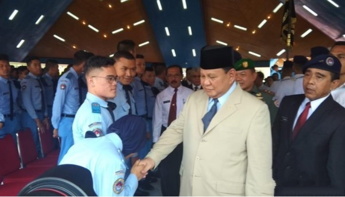 Menhan Prabowo Hadiri Sertijab Kepala SMA Taruna 