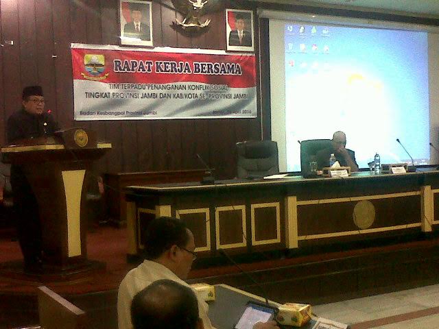 inilah hasil evaluasi nilai pencanangan penanganan konflik sosial jambi