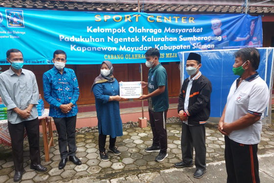 Olah Raga Tenis Meja Berkembang Pemkab Sleman Suport 7 Kelompok  Dapat Bantuan