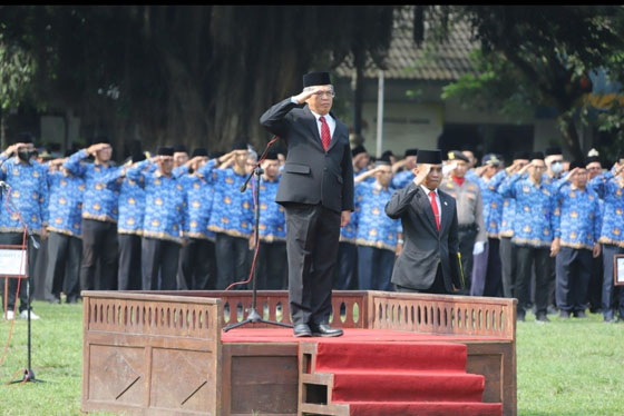 Pemkab Sleman Upacara Bendera  Memperingati Hari Pahlawan Dan Hari Kesehatan Nasional 2024