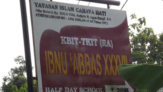 YAYASAN ISLAM CAHAYA HATI IBNU ABBAS  DI GUNUNGKIDUL TIDAK TERTIP ?