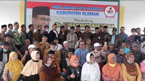Jarnas Sleman Deklarasikan Dukungan Anies  Baswedan Capres 2024