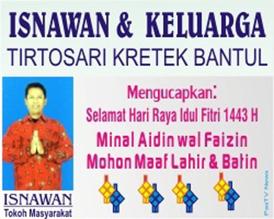 Isnawan & Keluarga Tirtosari Kretek Bantul Minal Aidzin Walfaidin Mari Menuju Kemenangan 