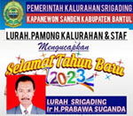 Lurah Srigading Sanden Bantul Ir. H. Prabawa Suganda Selamat Menyongsong Dan  Tahun Baru 2023