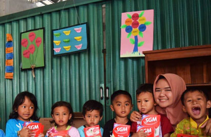 500 Susu Nutrisi Dibagikan Untuk Anak PAUD 