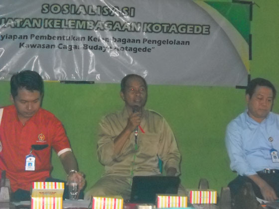 Dinas Kebudayaan DIY  Sosialisasilkan Pembentukan Badan Pengelola Cagar Budaya Kotegede 