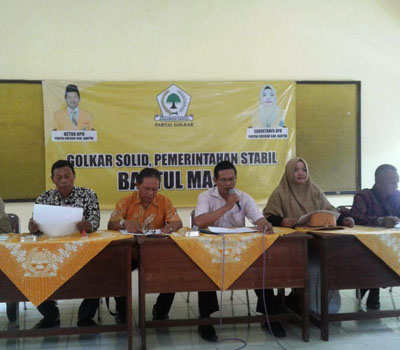 Golkar Bantul  akan Kirim Ke DPP 3 -5  Nama Bacabup Dan Wabup di Pilkada 2020