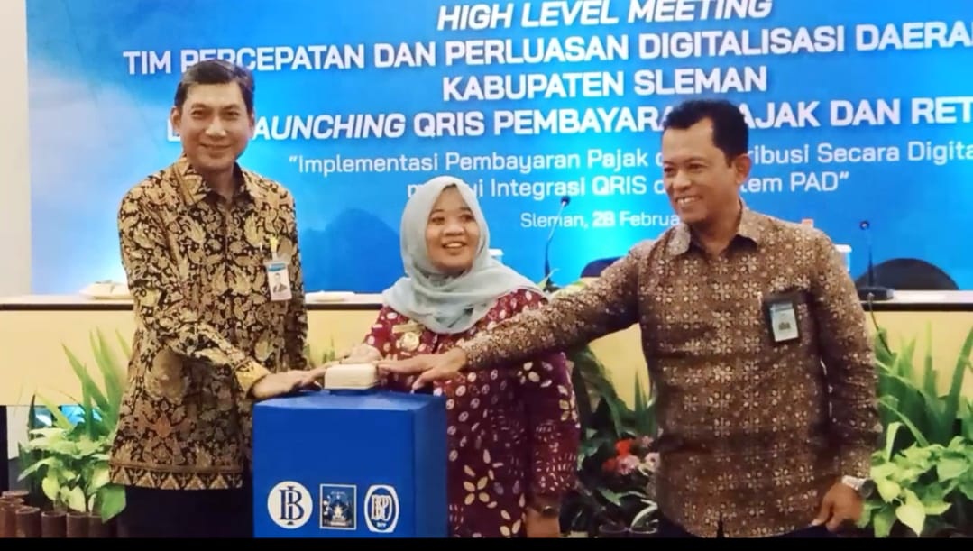 UPAYA DUKUNG ELEKTRONIFIKASI TRANSAKSI SLEMAN KENALKAN INTEGRASI QRIS.