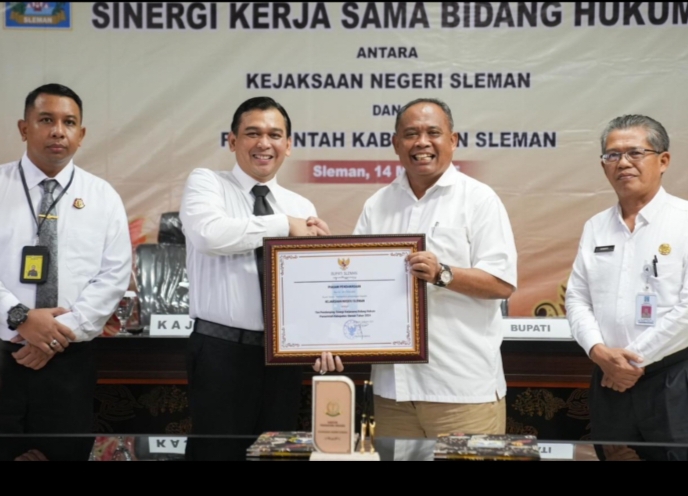 Upaya Tingkatkan Sinergi Penyelenggaraan Pelayanan Bidang Hukum, Pemkab Sleman Lakukan MoU dengan Kejaksaan Negeri Sleman