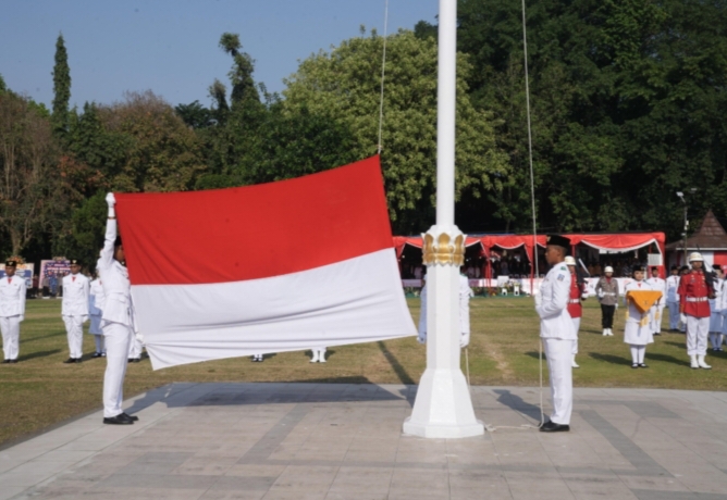 Ini Gelaran  Upacara Peringatan HUT RI 80  Pemda Slenan 17 Agustus 2025