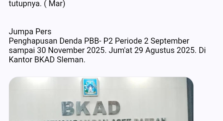 Pemda Sleman Pastikan  TH  2025 Tidak Menaikan Pajak Pbb -2
