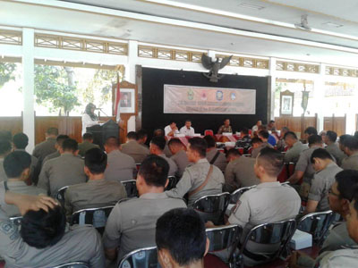 LINMAS BANTUL  SIAP AMANKAN PEMILUKADA 2020 DAN PILUDES