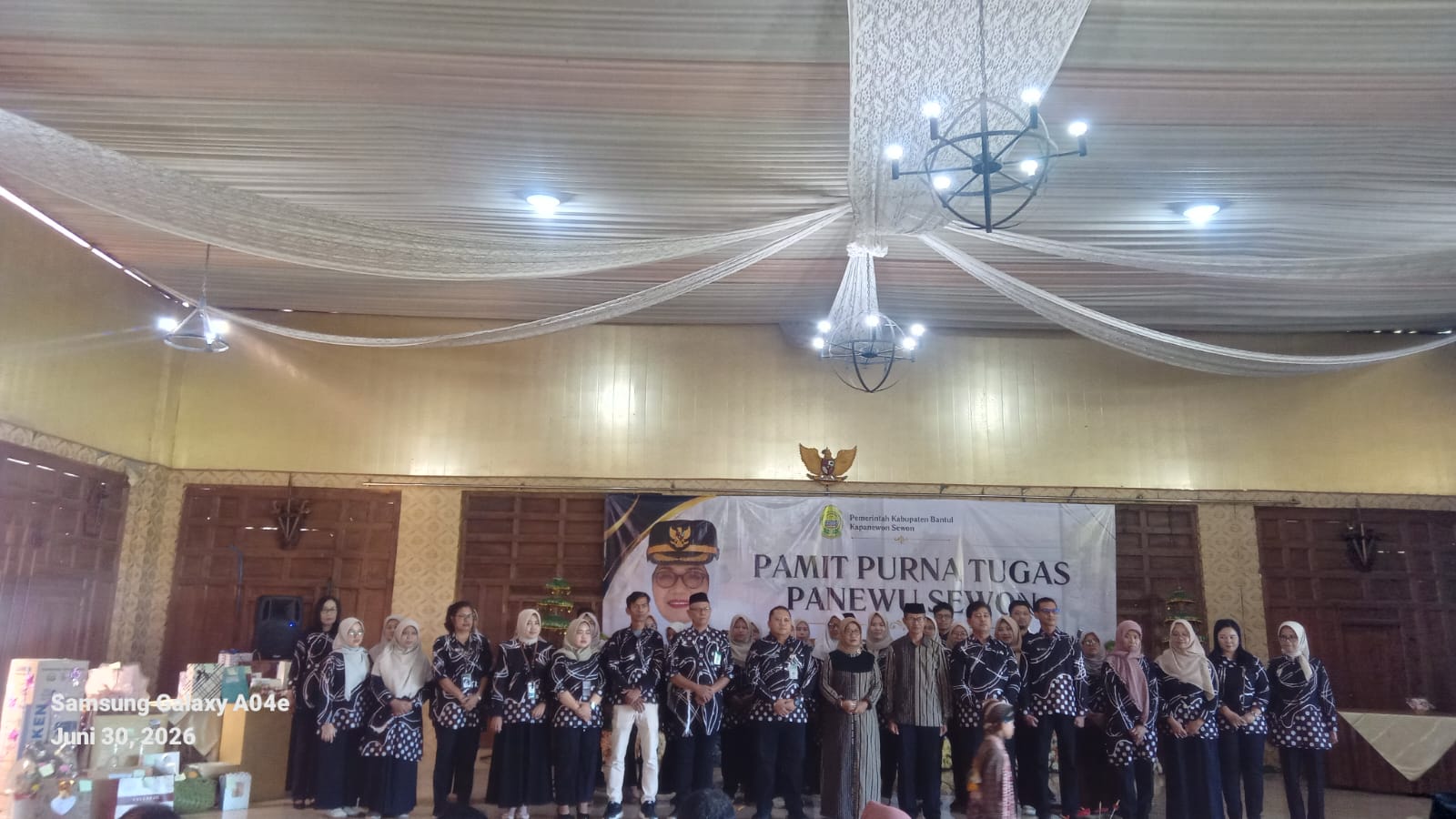 Hj. Hartini S.Ip. MM  Panewu Sewon Bantul  Purna Tugas 1  Juli 2026 ‘Pesan Teruskanlah Yang Baik dan Tinggalkan Yang Jelek"