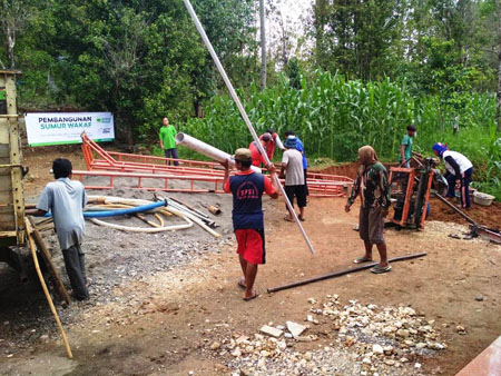 Warga Dusun Bangkan, Gunungkidul  Awal Tahun 2019  Terima Sumur Wakaf