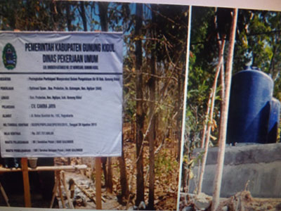 Proyek Spam Nglipar Gunungkidul Indikasi Tidak Beres "Karena Lelangnya Anjlok 19 % ?