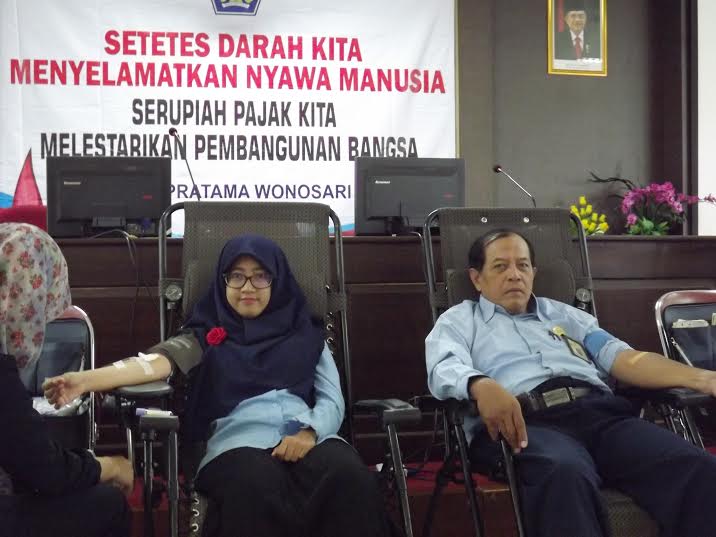 DONOR DARAH KARYAWAN KPP PRATAMA WONOSARI KERJASAMA DENGAN PMI GUNUNGKIDUL