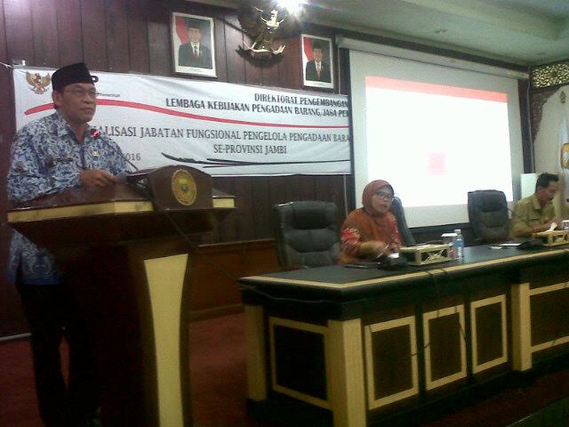 Jambi Sosialisasi Jabatan Fungsional Pengadaan Barang dan Jasa Pemerintah.