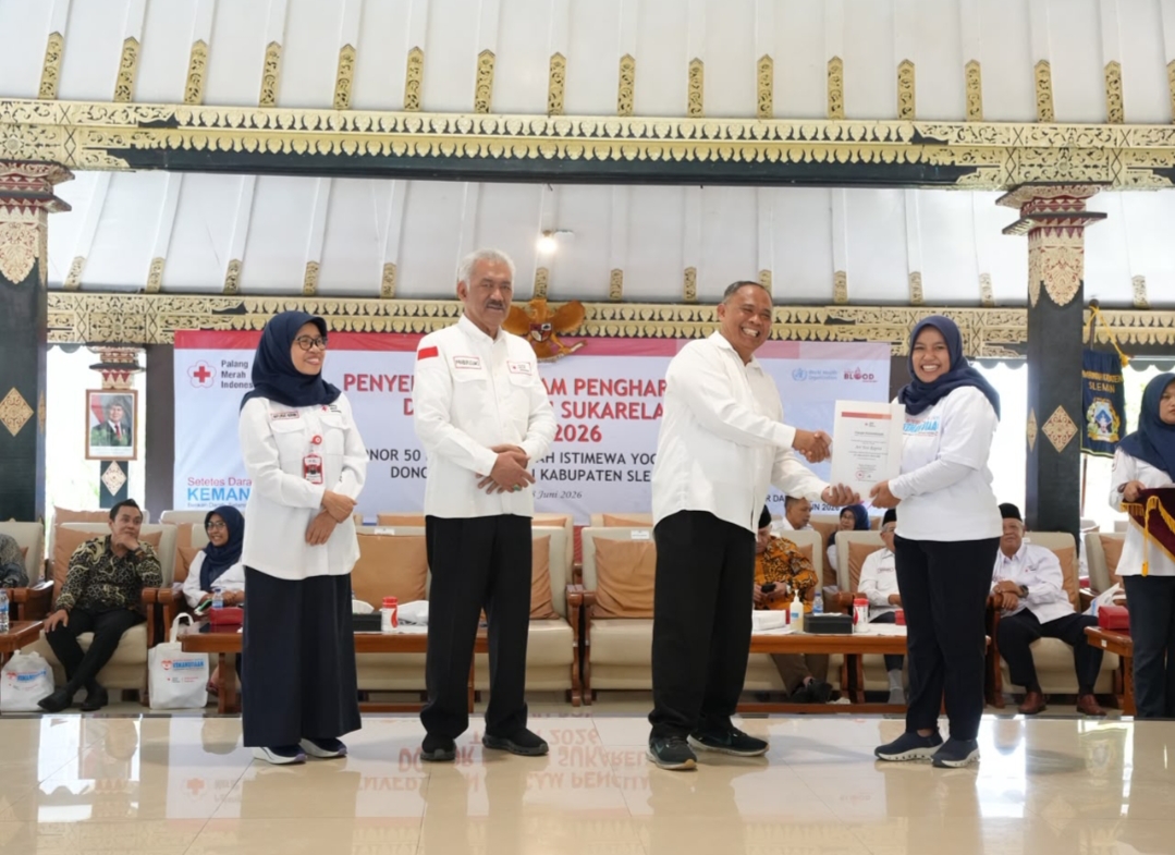 Pemkab Sleman Berikan Penghargaan Pendonor Darah Sukarela, Perkuat Komitmen Wujudkan Ketersediaan Darah bagi Masyarakat