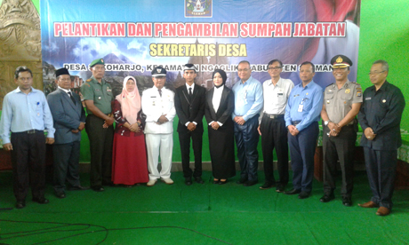 Yuliani SIP Dilantik Sekdes Sukoharjo.Sleman Songsong Era Digitalisasi